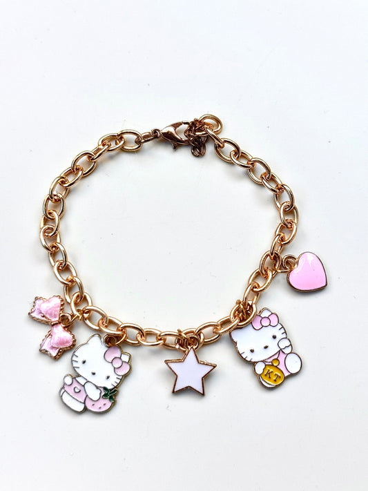 Hello Kitty inspired charm bracelet