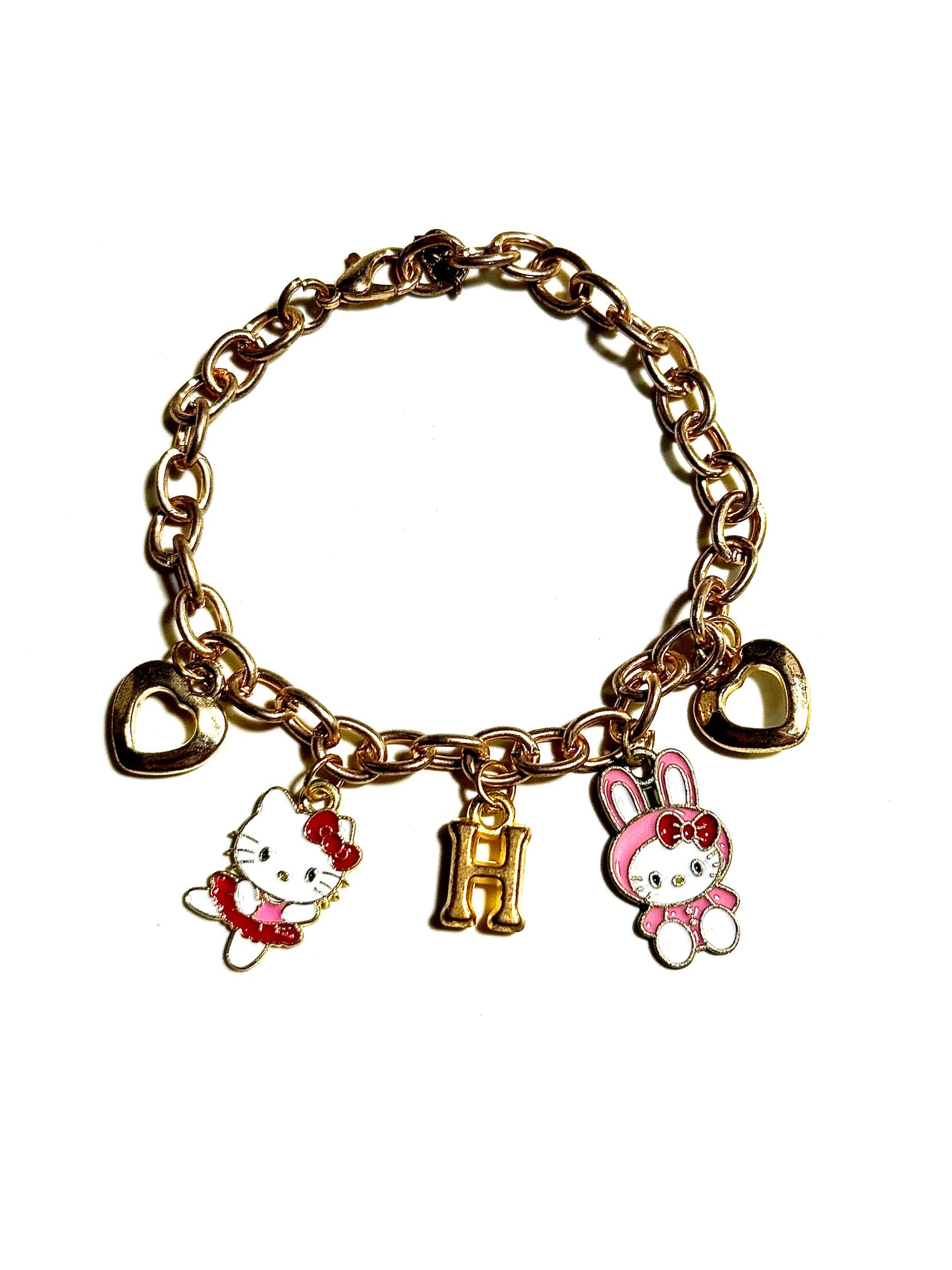 Hello Kitty “H” initial charm bracelet
